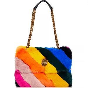 Kensington Rainbow Faux Fur Shoulder Bag